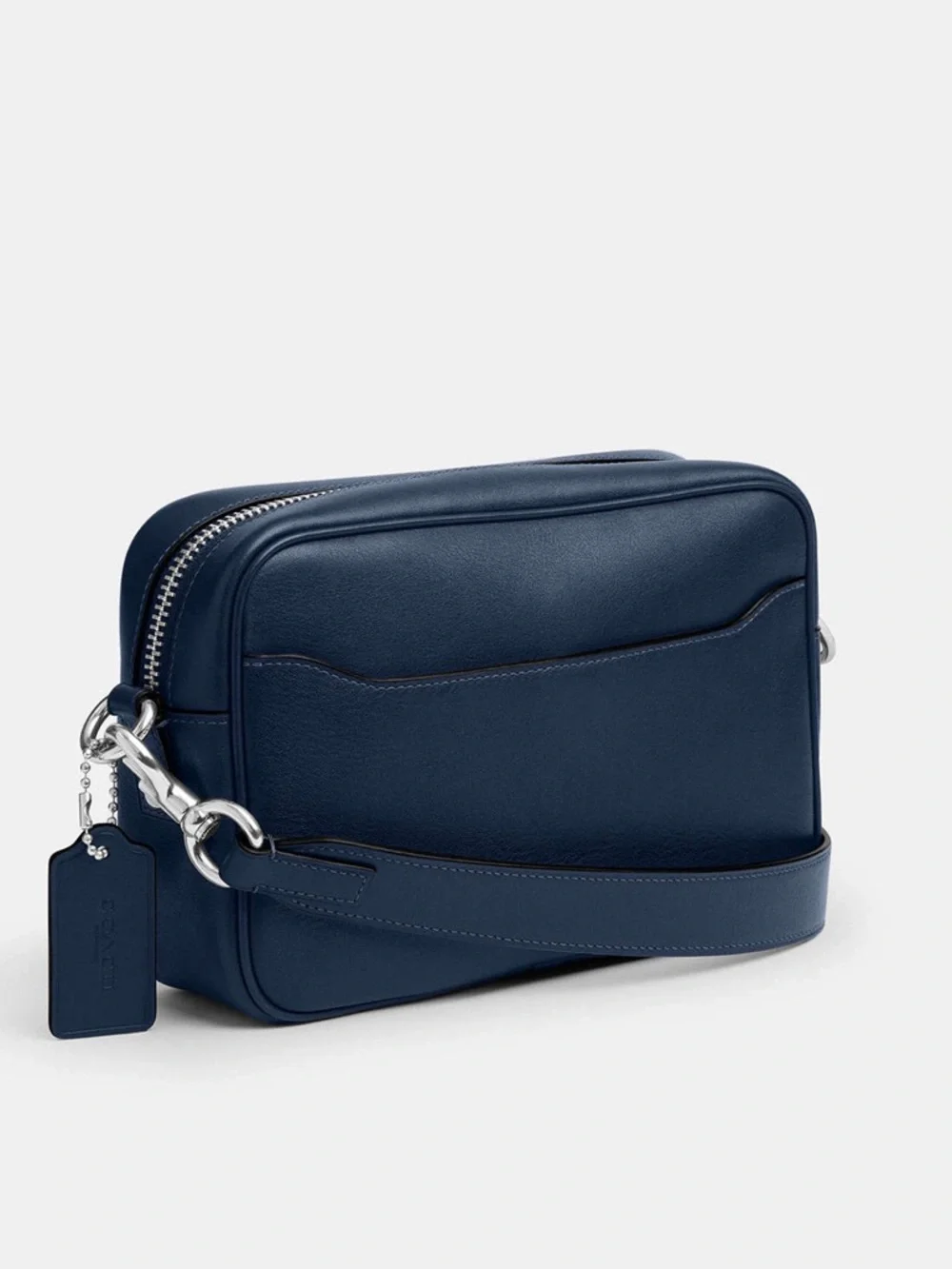 Coach Radio Camera Bag Navy Blue Leather Crossbody CCB51 NWT - Picture 11 of 12